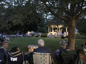 Concert on the gazebo at night
