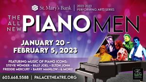 Piano Men Show with pictures of Elton John, Billy Joel, Freddie Mercury, Stevie Wonder, Barry Manilow and more!