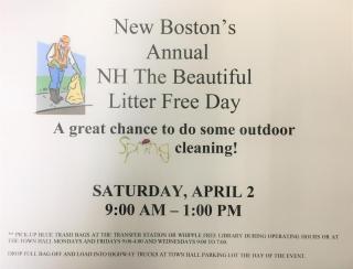 Litter Free Day April 2, 2022 9:00 AM-1:00 PM