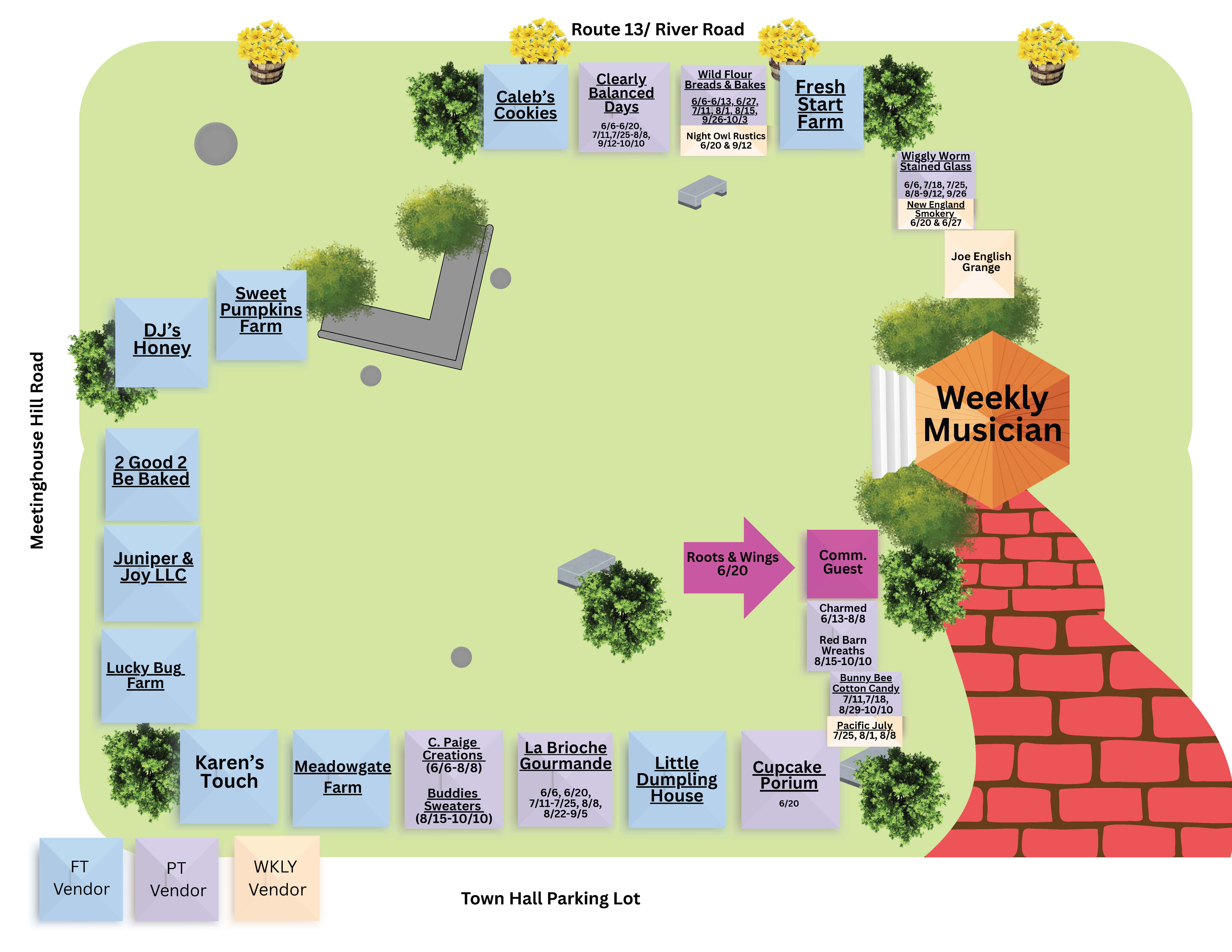 New Boston Farmers Market Vendor Map for June 20, 2026