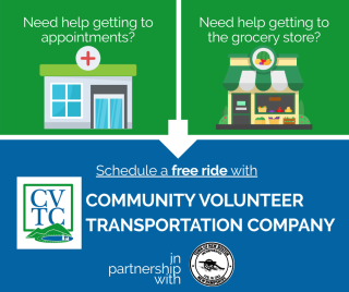 Schedule a free ride with Community Volunteer Transportation Company 