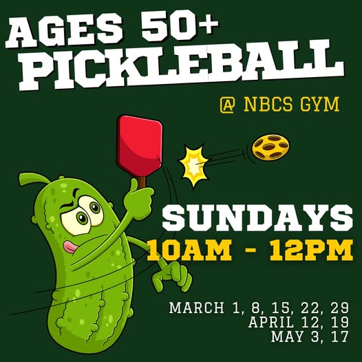 Ages 50 plus Pickleball Sundays at 10am