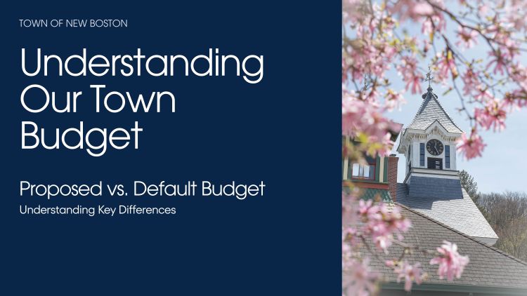Town of New Boston. Understanding our town budget. Proposed vs. Default Budget. Understanding Key Differences.